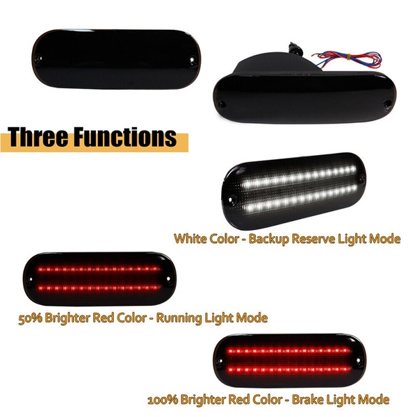 Black Reverse Lights set includes Reverse light White side Lights Red stop light Red PT